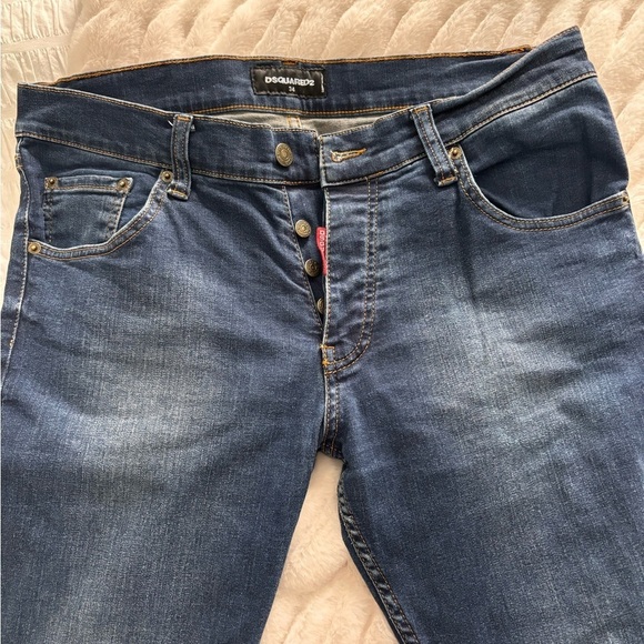 DSQUARED Other - DSQUARED2 Dark Blue Slim Men's Denim Slight Distressing Sz 34